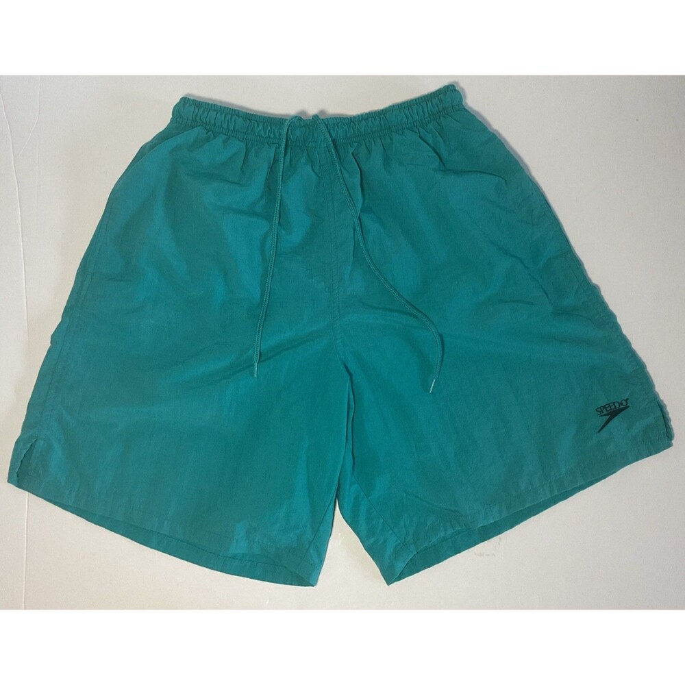 Speedo Vintage Board Shorts Mens Large 90s Embroidered Pockets Size M